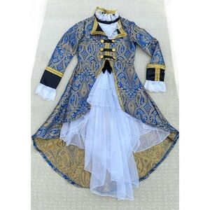 Chasing Fireflies Blue Brocade Pirate Costume Girls 10